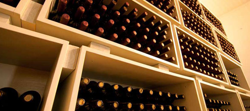 Image Showing A Side View of Wine Cellar